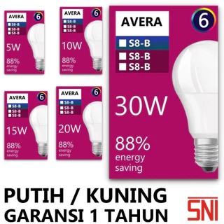 Bohlam LED 5 Watt 10 Watt 15 Watt 20 Watt 30 Watt Putih Kuning Garansi
