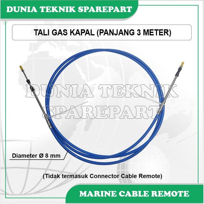 3 Meter Marine Cable Remote / Kabel Gas Mesin Kapal / Tali Gas Kapal