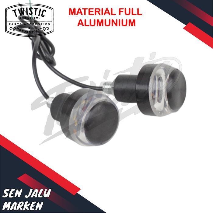 Lampu Sen Sein Jalu Bar End Aluminium Led Marken Motor