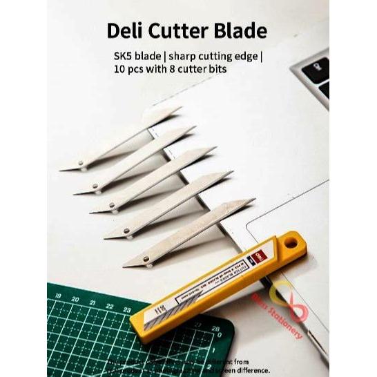 "New" Deli isi cutter 30 derajat isi ulang cuter runcing Refill Cutter Blade 30 Degree
