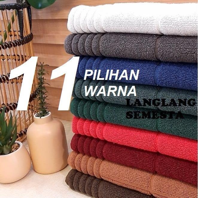 "New" KESET KAKI HANDUK HOTEL INVICTA 40x60 POLOS TEBAL SERAP AIR Coklat Biru