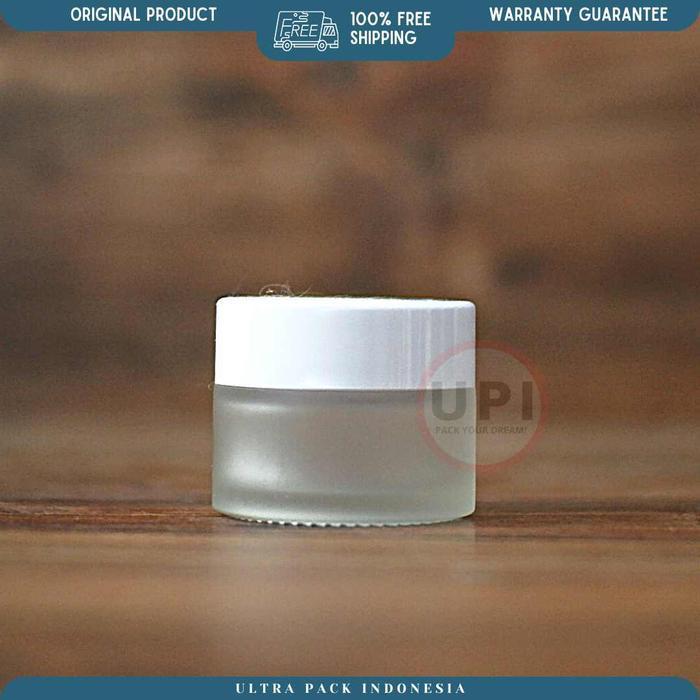 POT KRIM GLASS JAR 15GRAM FROSTED PUTIH