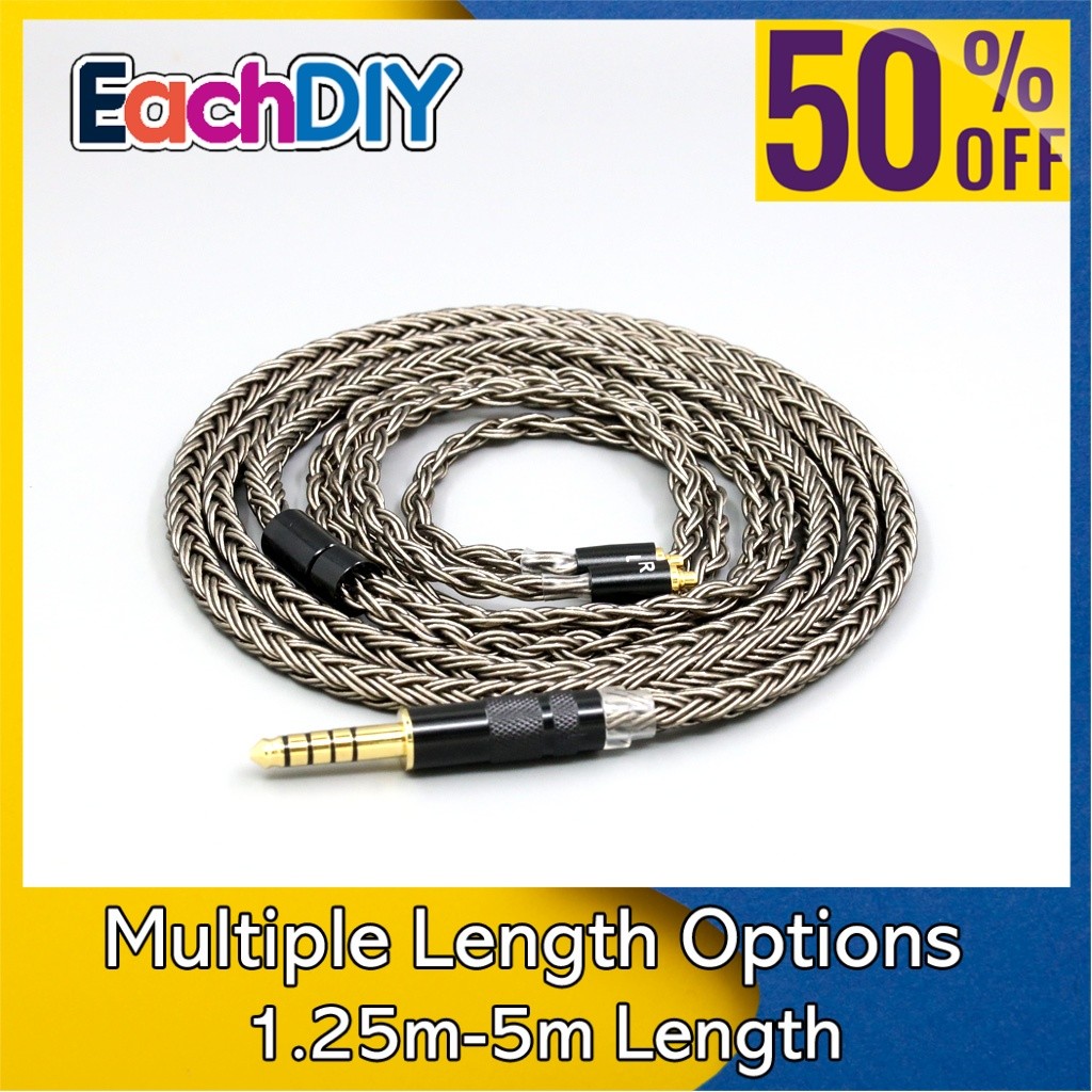 16 Core Grey Silver Plated Earphone Cable For Akg N5005 N30 N40 Special Mmcx Ln008851