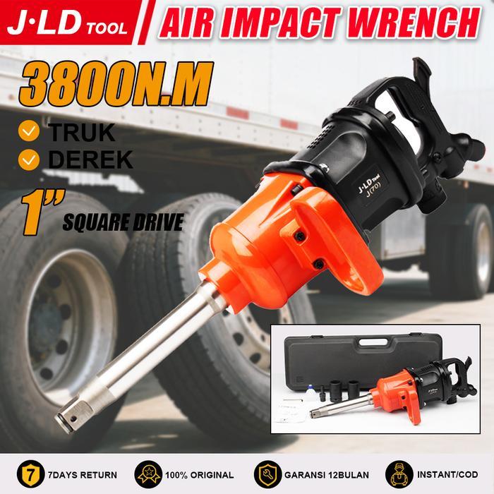 JLD Air impact Wrench 1" Mesin Impact Wrench 3800N.M Alat Pembuka Baud Roda/Alat Buka Baut Truck