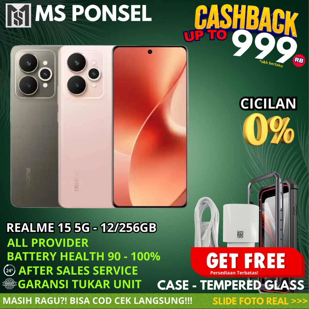 Realme 15 5G 512GB 256GB 128GB Second Original Resmi Fullset