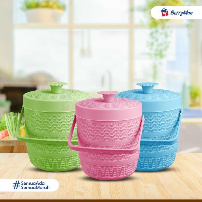 Termos Nasi & Es Rotan 6.5 Liter Tri J Mini Rice Bucket Plastik Tahan Panas Dan Dingin Food Grade