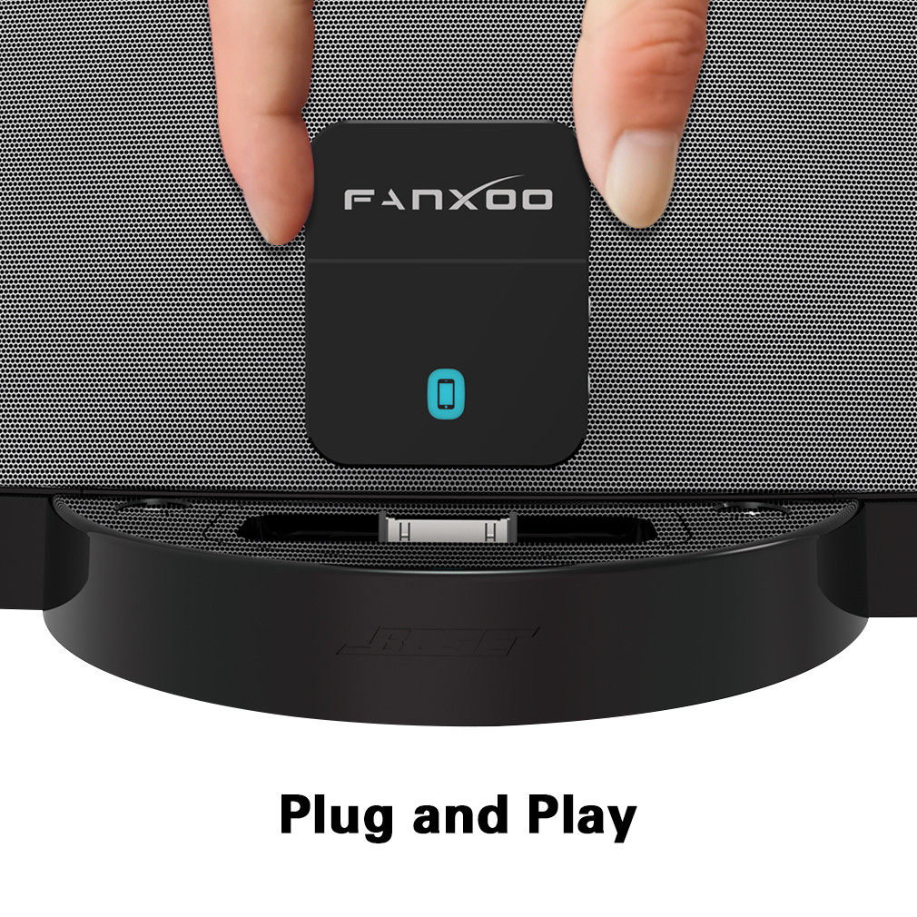 Fanxoo 30 Pin Bluetooth Adapter 5.0 Audio Mini Bluetooth Receiver For Bose Sounddock JBL YAMAHA