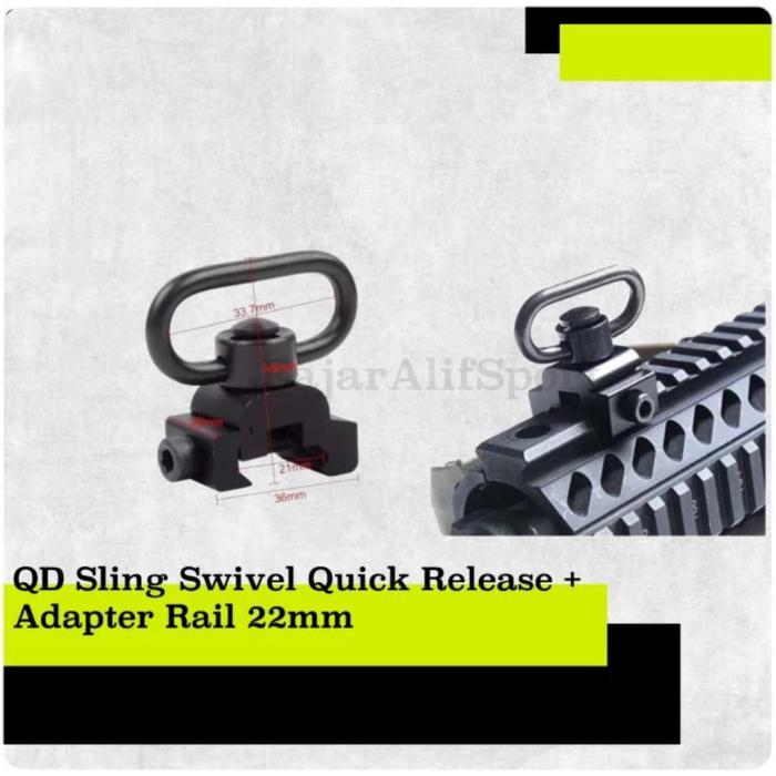 QD SLING SWIVEL MAGPUL ADAPTER MOUNT GANTUNGAN TALI QUICK RELEASE RAIL