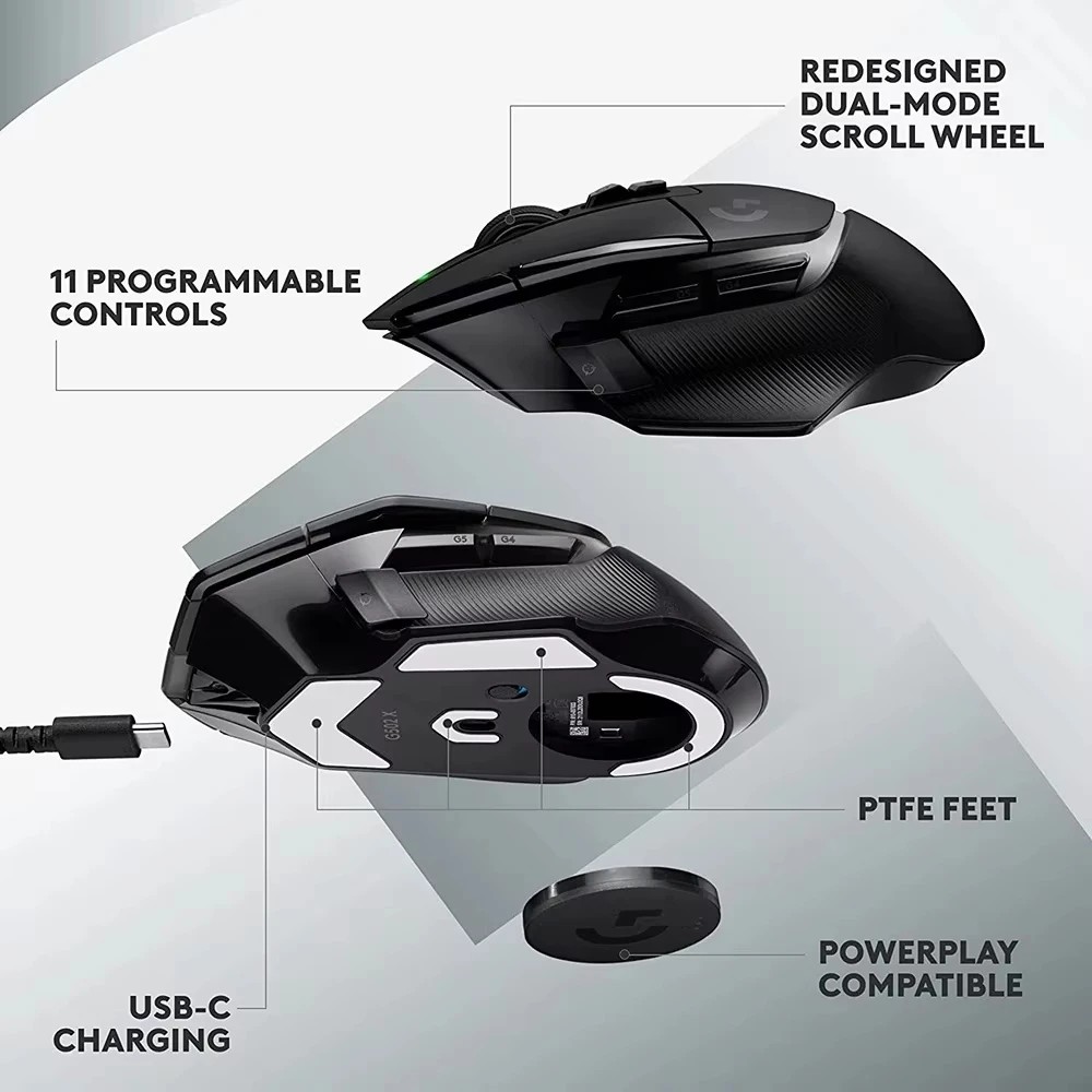 NewLogitech G502 X LIGHTSPEED Wireless Gaming Mouse 25600 DPI Hero Optical Sensor Bluetooth Mice 13