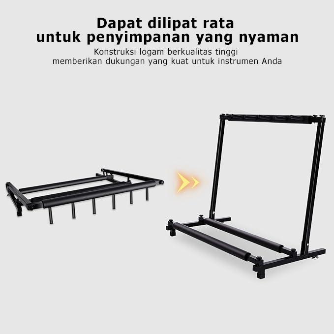 Strumora Stand Rak Gitar - Rak gitar elektrik akustik stand gitar 3/5/7