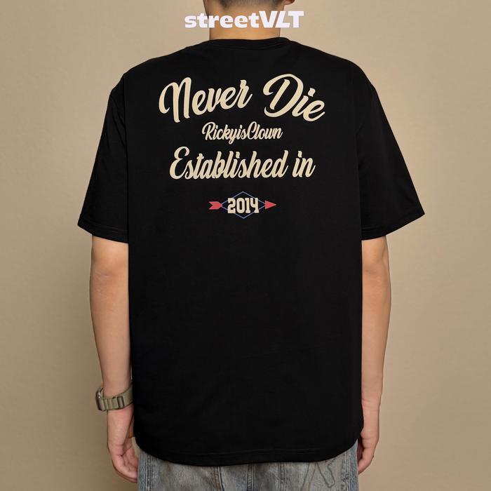 DISKON RIC Ricky is Clown Never Die Suede Foam Tee READY STOCK