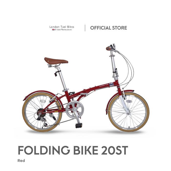 Terbaru Sepeda Lipat London Taxi Folding Bike 206S - Red