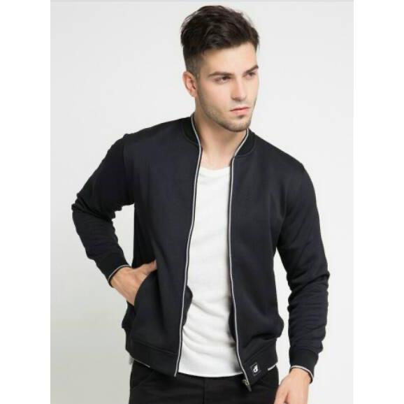 Best Seller D&F Jaket Pria Bomber - Hitam Original