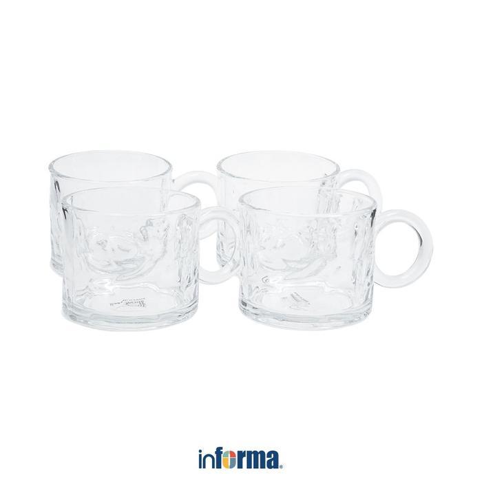 Informa Appetite 315 ml Set 4 Pcs Drax Gelas Kaca Cangkir Mug Kopi Gelas Teh Peralatan Minum Cangkir