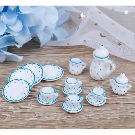 Ceramic Tea Cup Set Miniature - Miniatur 1 Set Cangkir Teh Bahan Keramik