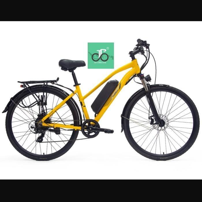 Sepeda Hybrid Touring listrik Thrill E-Volare Unisex TERBARU EVOLARE