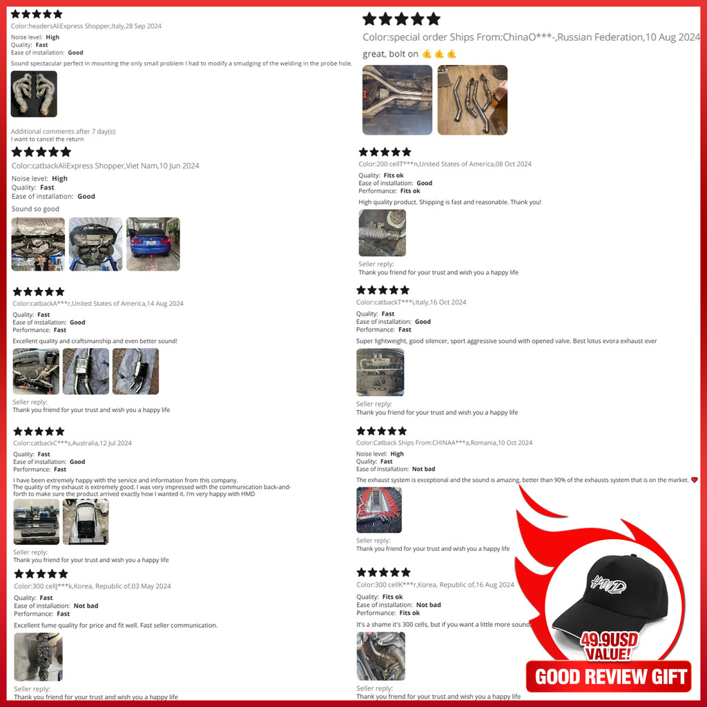 HMD Exhaust System High Performance Resonant Tube for Porsche Cayenne Turbo 4.8T 957 Car Accessories