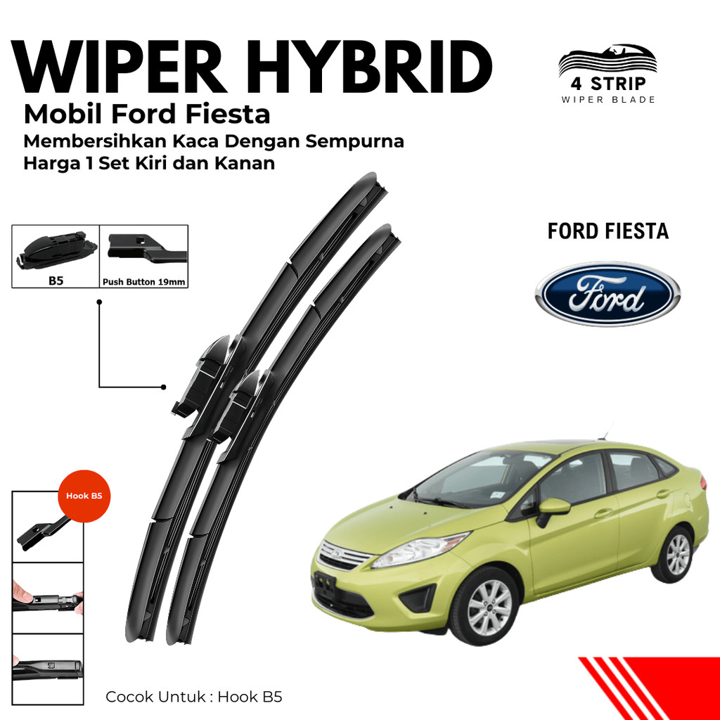 Wiper Ford Fiesta Hybrid Kaca Depan Mobil