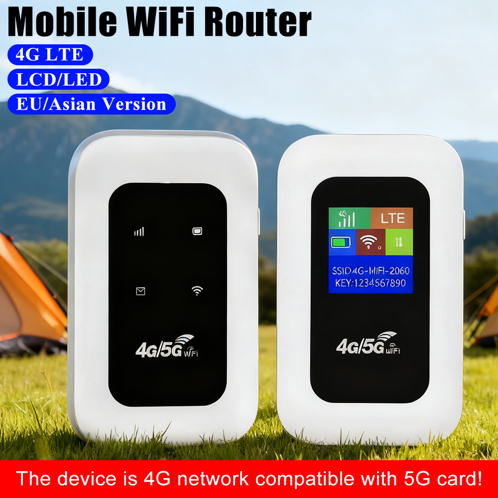 Portable WiFi Router 4G LTE Wireless Router with Sim Card Slot Pocket MiFi Modem Mini Router Mobile