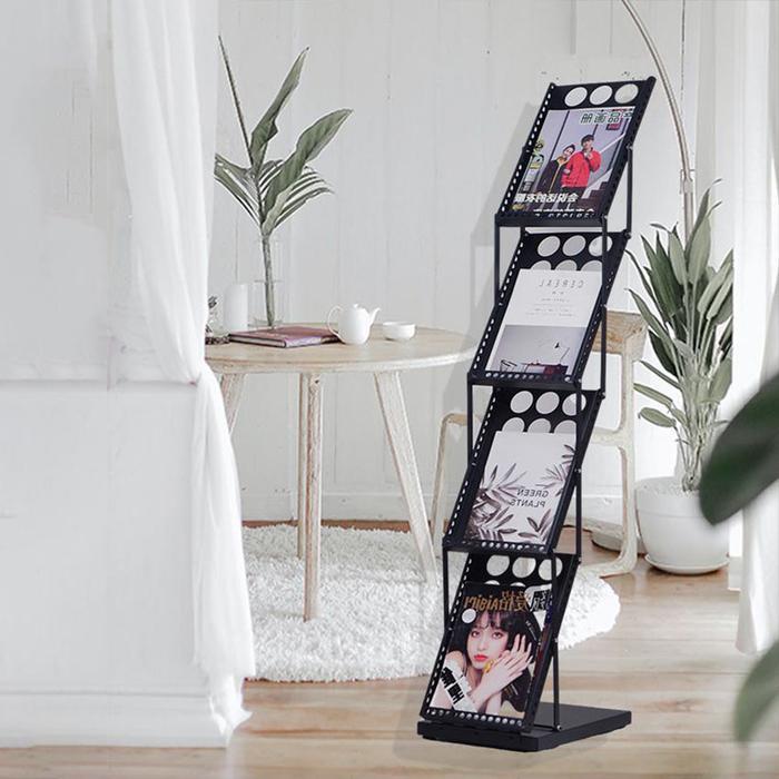 Rak Brosur Lipat Besi Rak Brosur Stainless Aluminium Rak Brosur Akrilik A4 Melipat Rak Data Rak