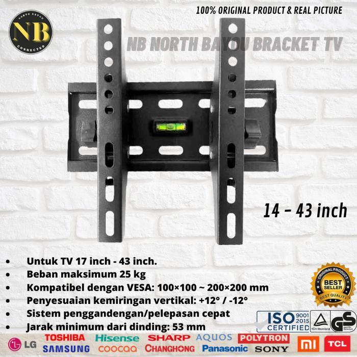BRACKET TV 43 40 32 24 17 INCH, BRAKET TV SAMSUNG 17-43 INCH PREMIUM-