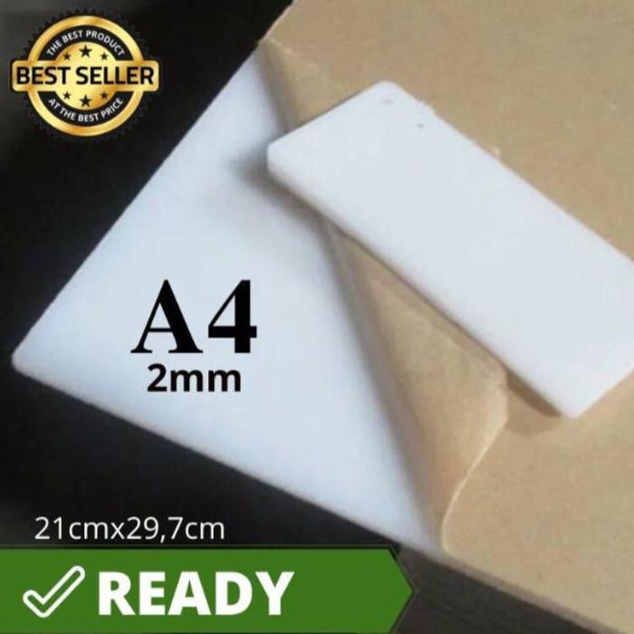 "New" Acrylic Lembaran A4 2mm putih susu
