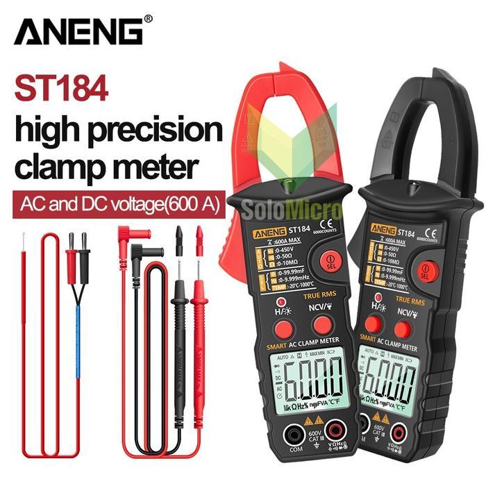 Aneng Digital Multimeter Voltage Tester Clamp - St184 - Red