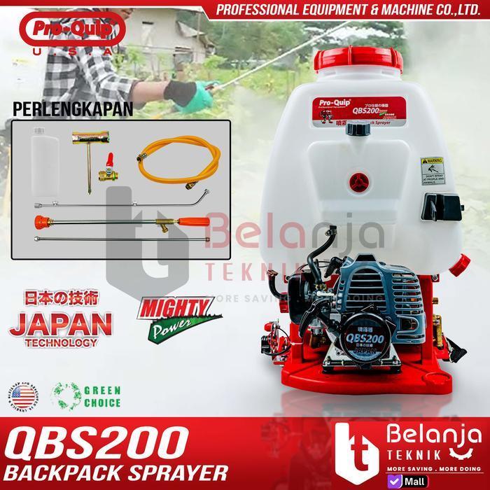 Proquip Mesin Semprot Hama Bensin QBS200 Backpack Sprayer 2 Tak QBS 200 Tekanan 15-25Kg/min Kapasita