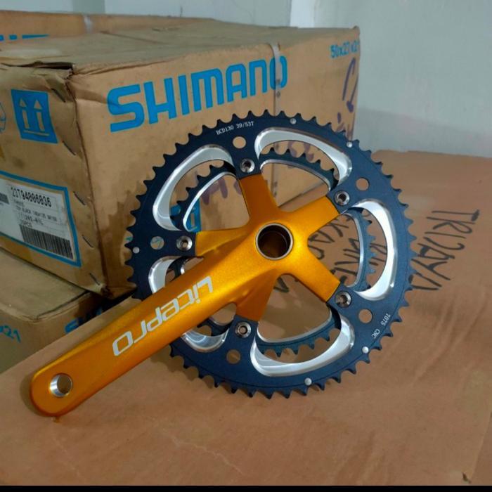 Crank Set Litepro Double Chainring 53-39T Alloy 7075 Hollowtech 2 Included Bb Nya