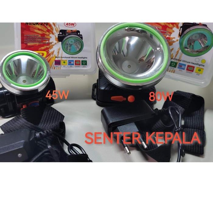 SALE Senter Lampu Kepala Head Lamp Nyala Putih Kuning 35Watt / 45watt / 50Watt / 80Watt Headlamp