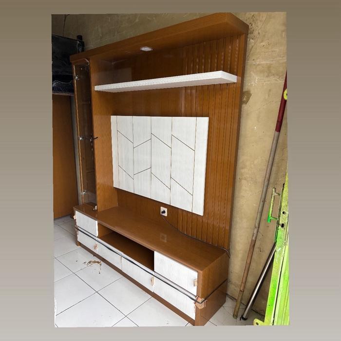 meja tv rak tv backdrop tv