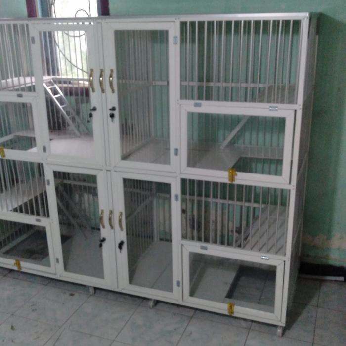 kandang kucing alumunium 4 kamar jumbo