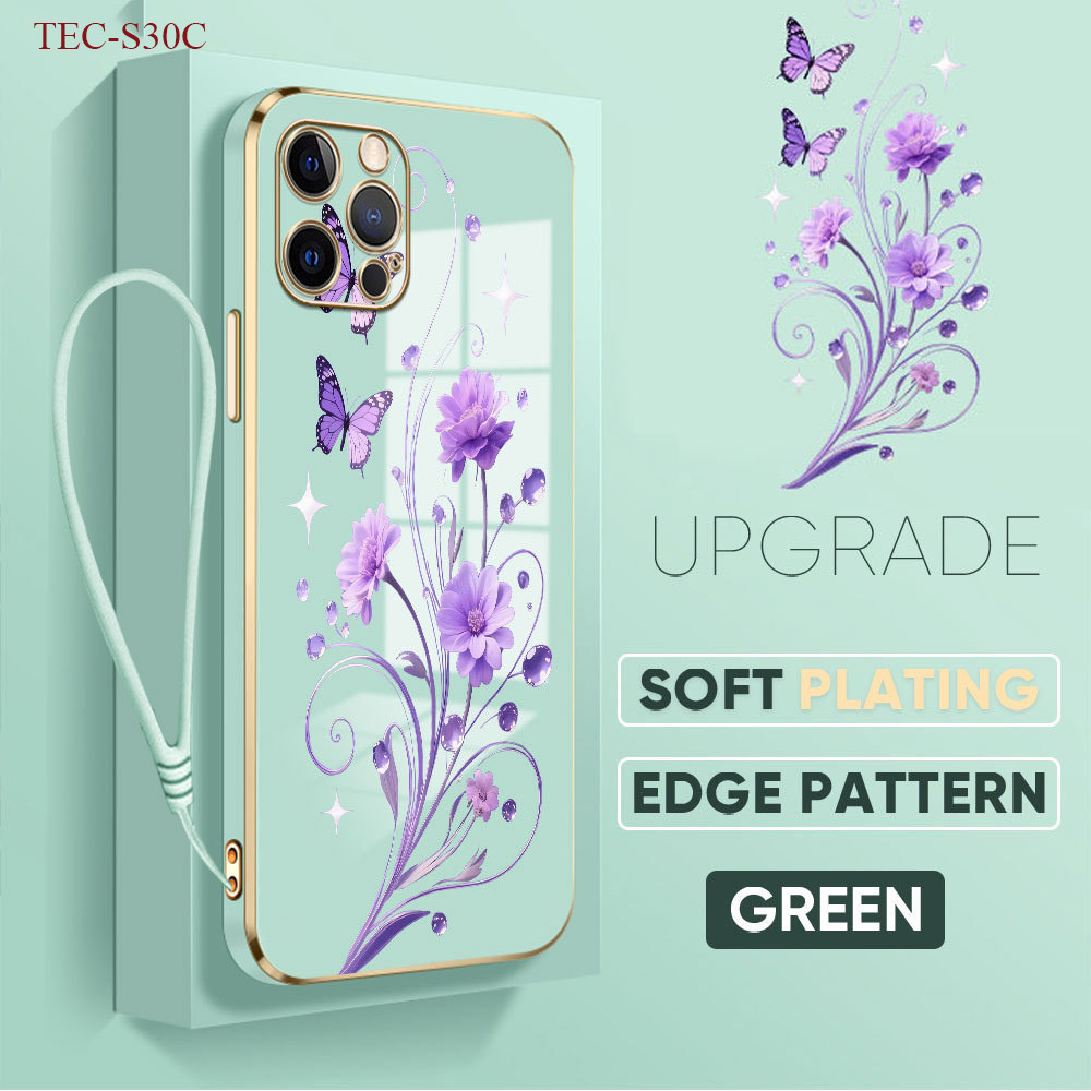Casing Hp Untuk Tecno Spark 30C 20 20C 6 10 Go 1 2 Pro 2020 2023 Lokal Stock Lanyard Phone Case Cass