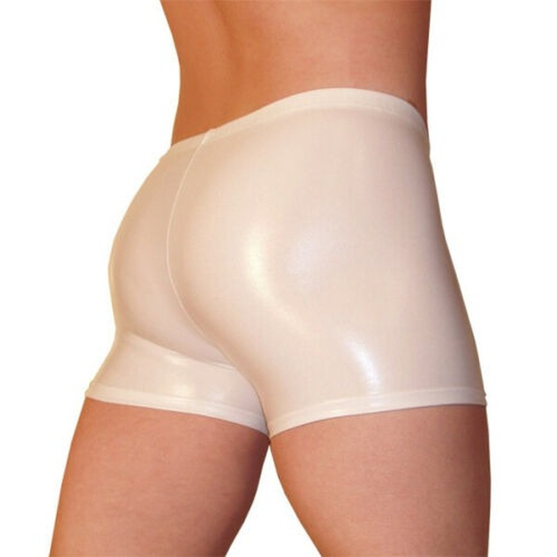 White Latex Rubber Tigh S Fetish Men Underwear Boxer Custom Made (No Zip)