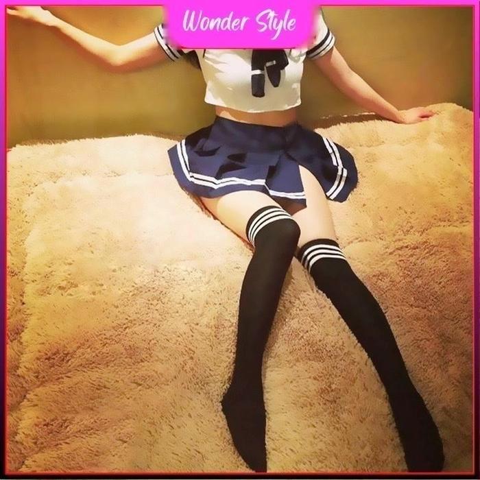 SET LINGERIE KOSTUM COSPLAY SERAGAM SEKOLAH 1 SET