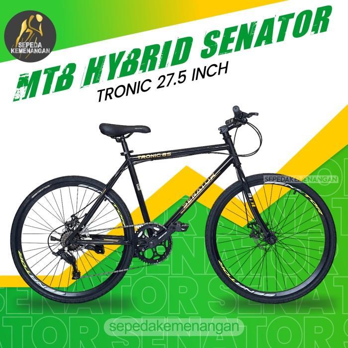 SEPEDA GUNUNG MTB HYBRID SENATOR TRONIC 8 SPEED UKURAN 27,5 INCH