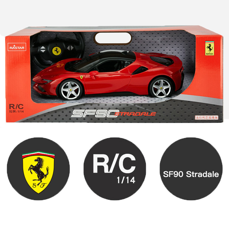 RASTAR Ferrari 458/SF90 Stradale RC Car 1:14 Scale Remote Control Car 600mAh Battery Auto Machine