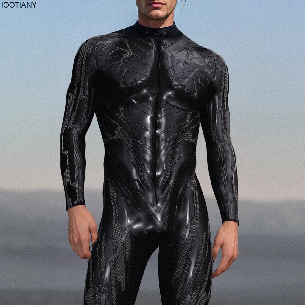 Men'S Cyber Mechanical Armor Bodysuit Cosplay Bodysuit Steam Costume Halloween Party Show Festival