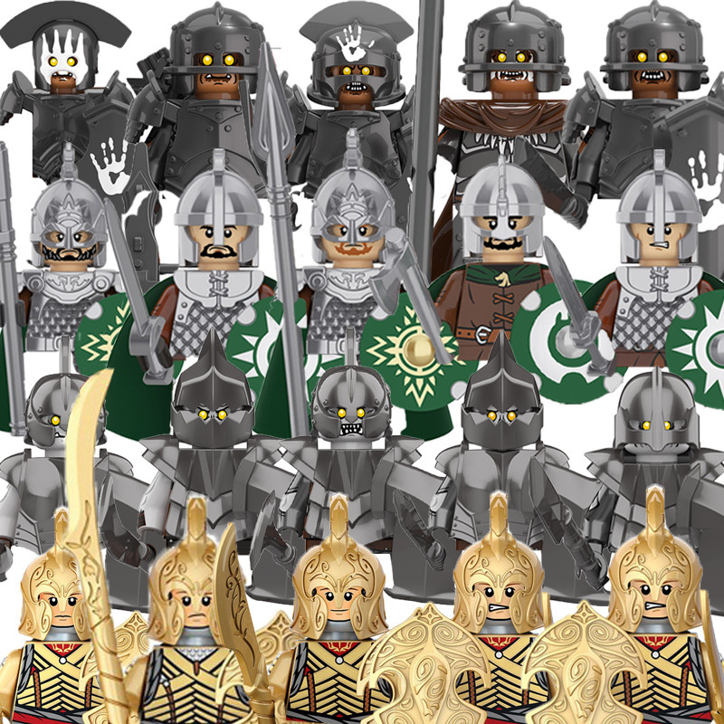 Military Building Solider Figures Movie Science Fiction Weapons Shield Knight Toys Gifts Medieval