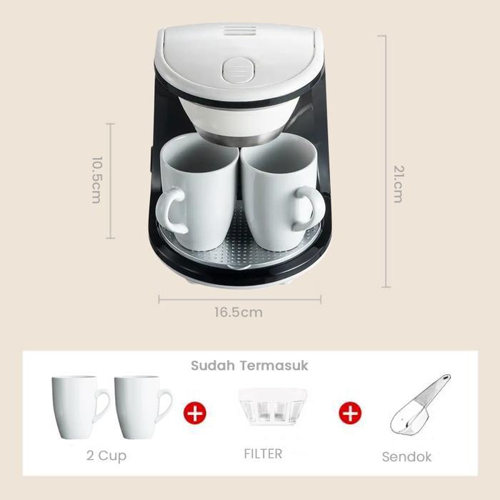 Nespreso - Coffee Maker Mesin Pembuat Kopi Otomatis Low Watt 2 Cangkir