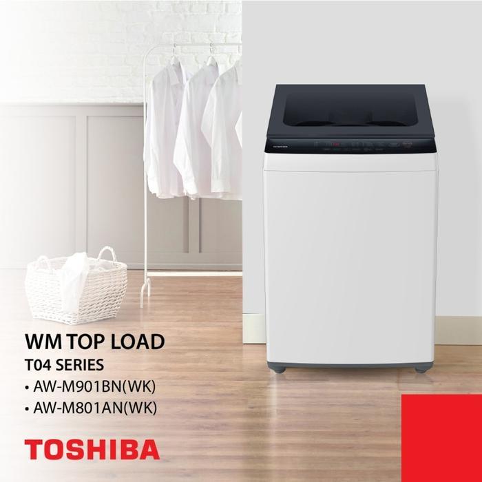 TOSHIBA Mesin Cuci 1 Tabung 8KG AW-M901BN
