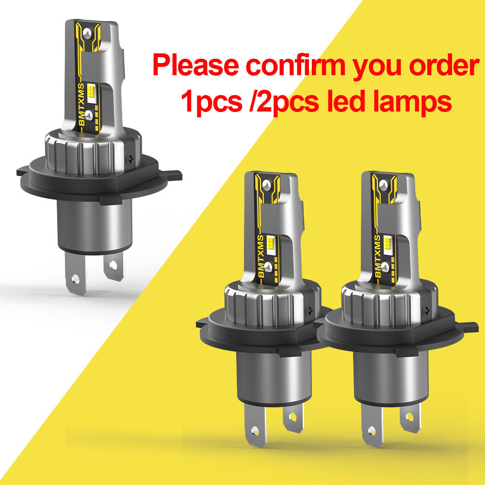 BMTxms H4 LED Motorcycle Headlight Bulb 20000LM H4 LED Moto Light Hi Low Beam 6000K Lamp Canbus For