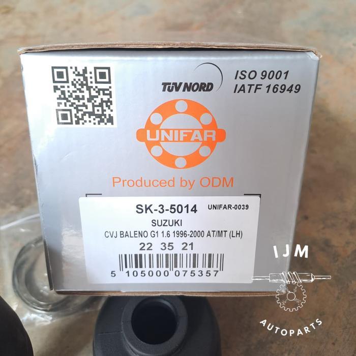 Cv Joint As Roda Dalam Kiri Suzuki Baleno Old Matic Manual 1996 - 2000 Unifar