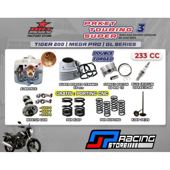 BRT Paket Touring Super 3 Tiger 213cc Head Porting-Cam-Block Ceramic