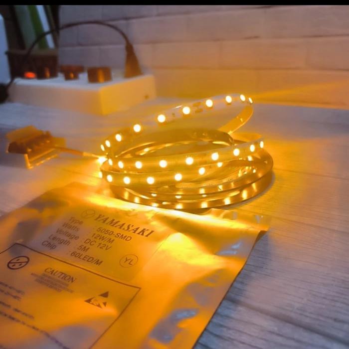YAMASAKI LAMPU LED STRIP 5050 DC 12V 5M YELLOW GOLDEN ( KUNING EMAS )