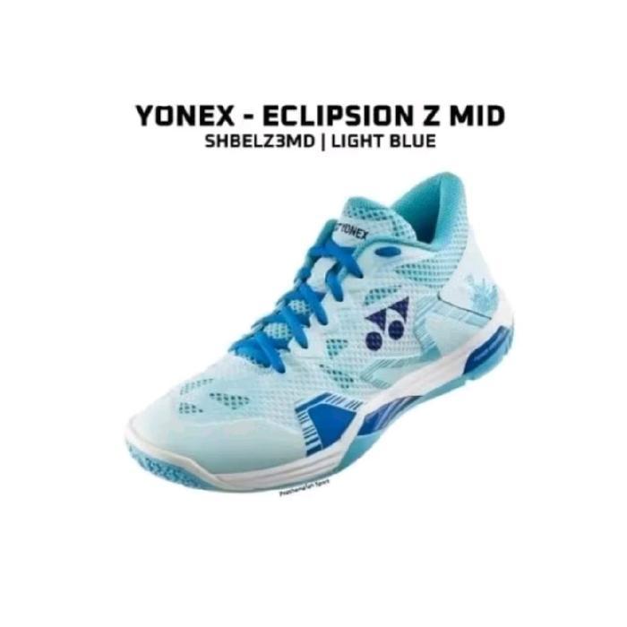 READY Sepatu Badminton Yonex SHB Power Cushion Eclipsion Z3 MID / SHBELZ3MD Light Blue