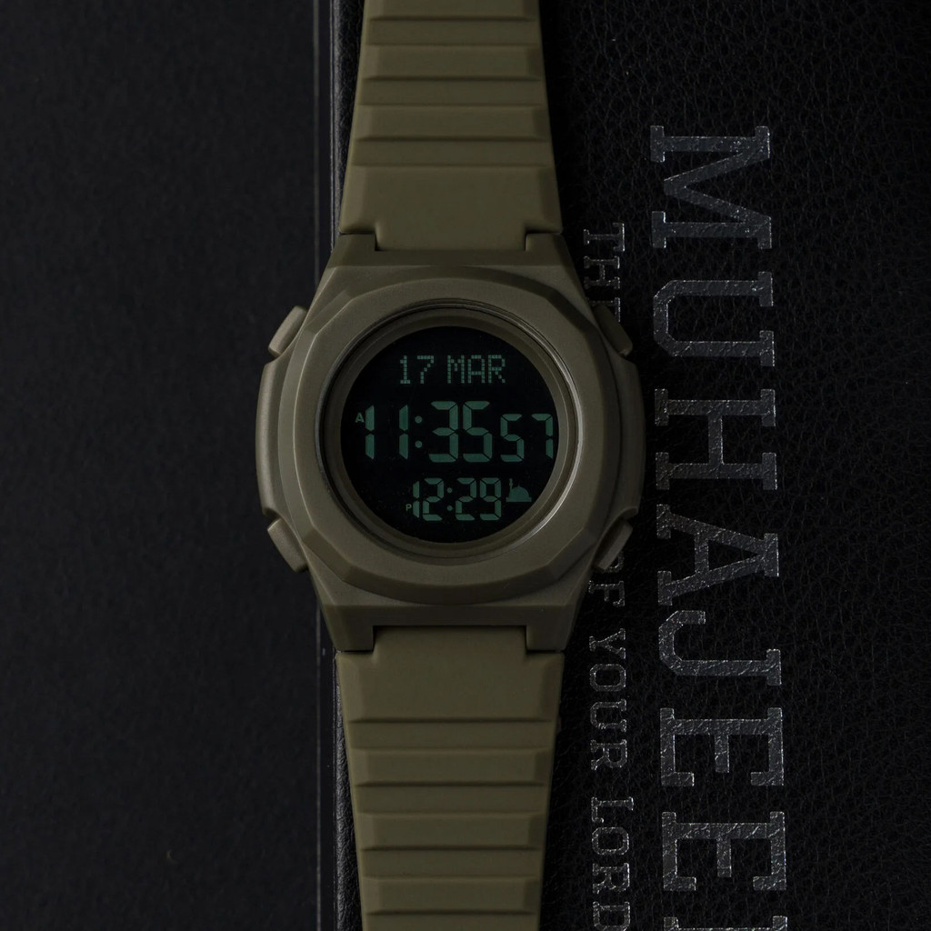 Islamic Men's Watch Qibla Calculator Compass Direction Prayer Time Azan Watch Waterproof Electronic