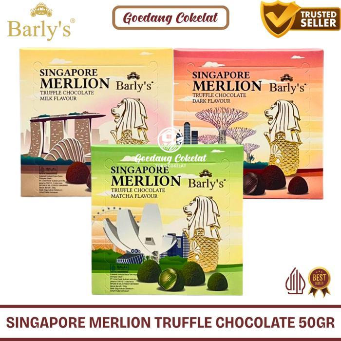 YUMMY Barly's Cokelat Truffle Singapore Merlion 50g Oleh-Oleh Halal Coklat Truffles Premium