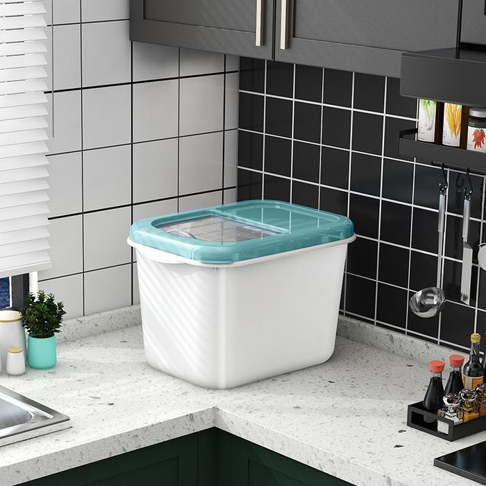 Inaso Tempat Wadah Penyimpanan Beras Rice Bucket Dispenser Beras Rice Dispenser 14Kg Food Container