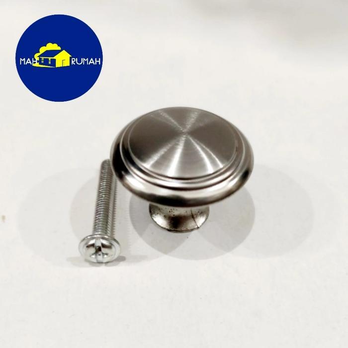 KNOB LACI Tarikan Handle Gagang Bulat Stainless + Plastik Knop - IGM